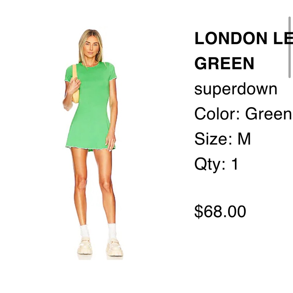 Superdown Green Mini Dress
